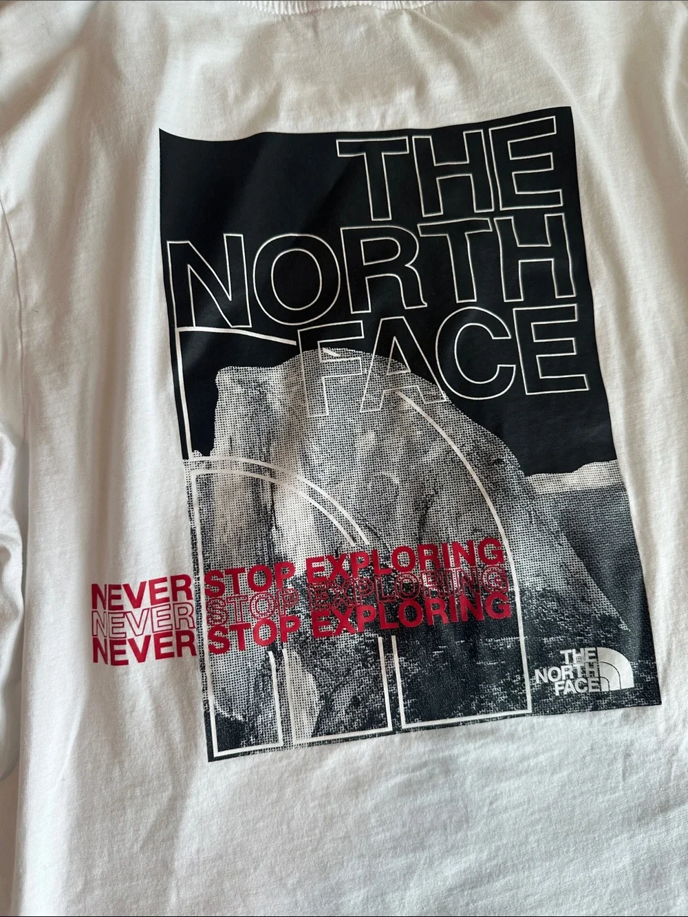The North Face White Long Sleeve Back Graphic Tee